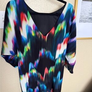 Trina Turk silk watercolor dress